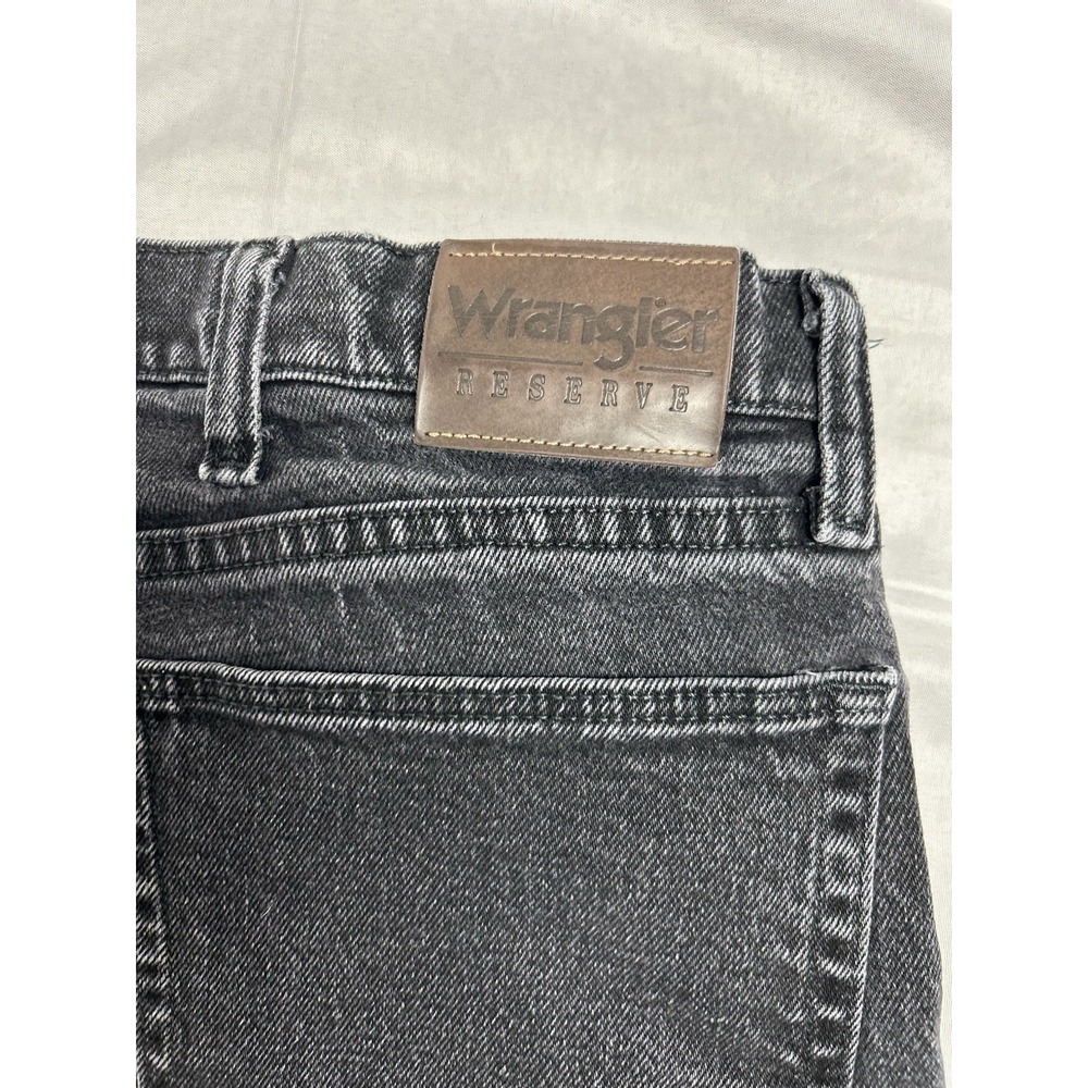 Wrangler Reserve Advanced Comfort Jeans Black Dark Wash Straight Western 36x30 - Picture 8 of 16